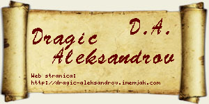 Dragić Aleksandrov vizit kartica